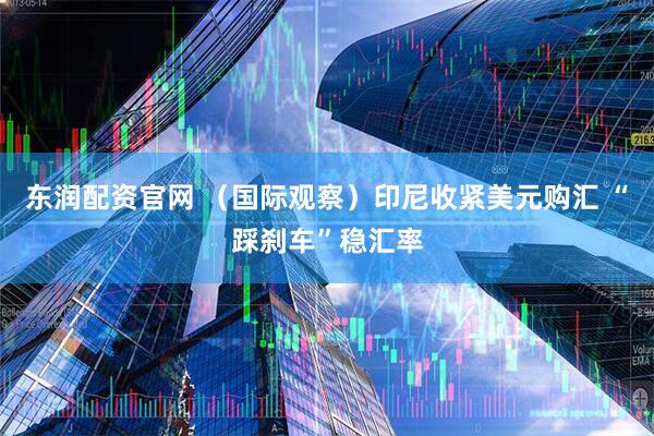 东润配资官网 （国际观察）印尼收紧美元购汇 “踩刹车”稳汇率